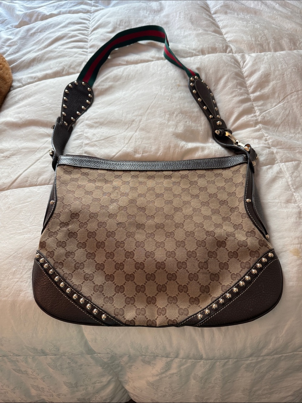 Gucci vintage  pre- loved medium Pelham studded bag . Almost new condition.